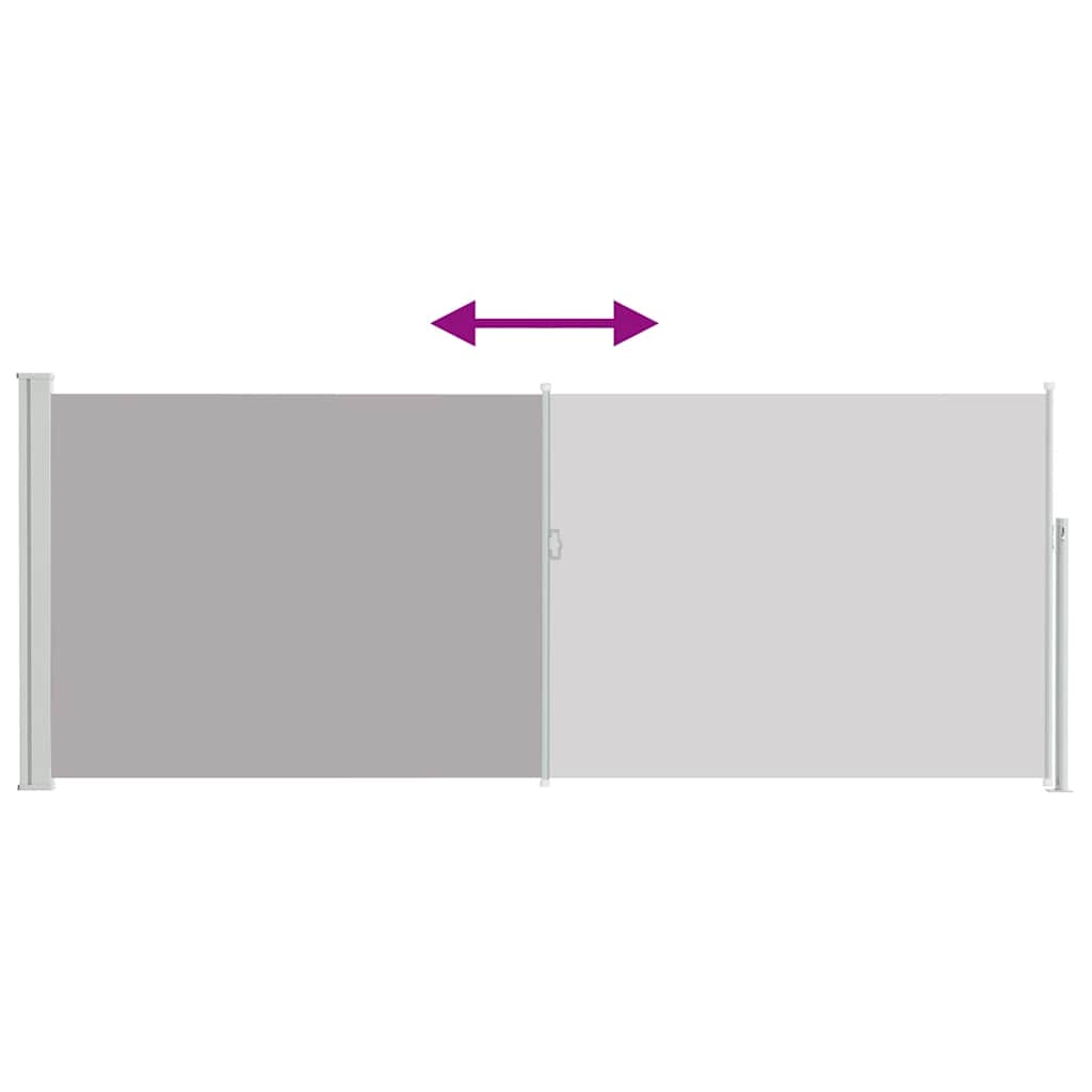 Uttrekkbar sidemarkise 120 x 300 cm grå vidaXL