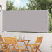 Uttrekkbar sidemarkise 120 x 300 cm grå vidaXL