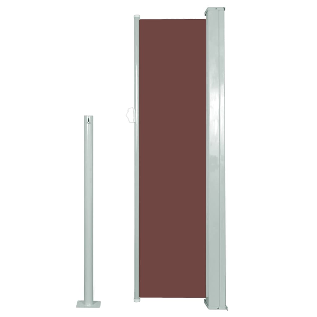 Uttrekkbar sidemarkise 120 x 300 cm brun