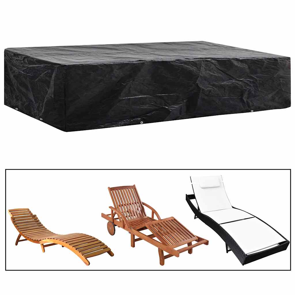 Solsengtrekk for hage 8 maljer 218x77x55 cm vidaXL