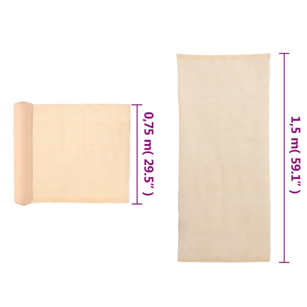 Skjermnett HDPE 1,5x25 m beige