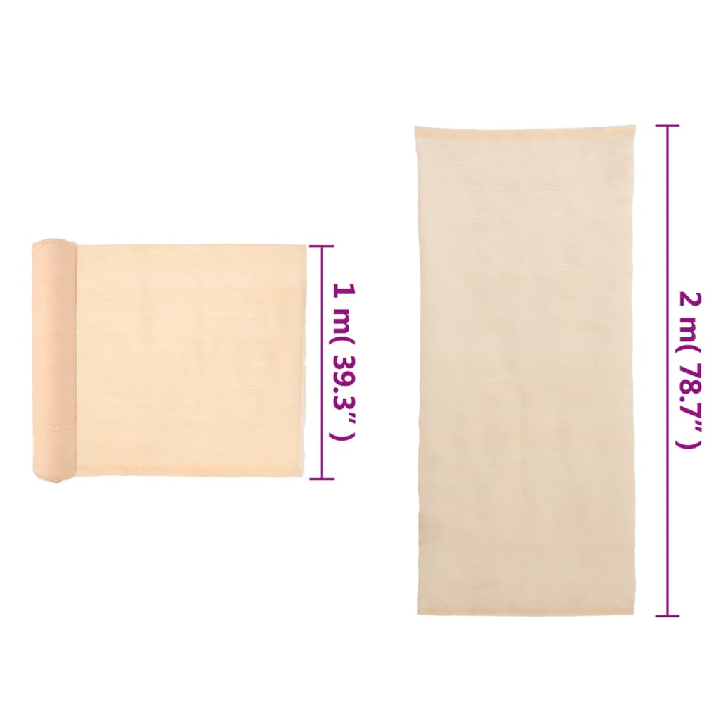 Skjermnett HDPE 2x10 m beige