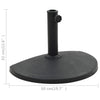 Parasollfot polyresin halvrund 9 kg svart
