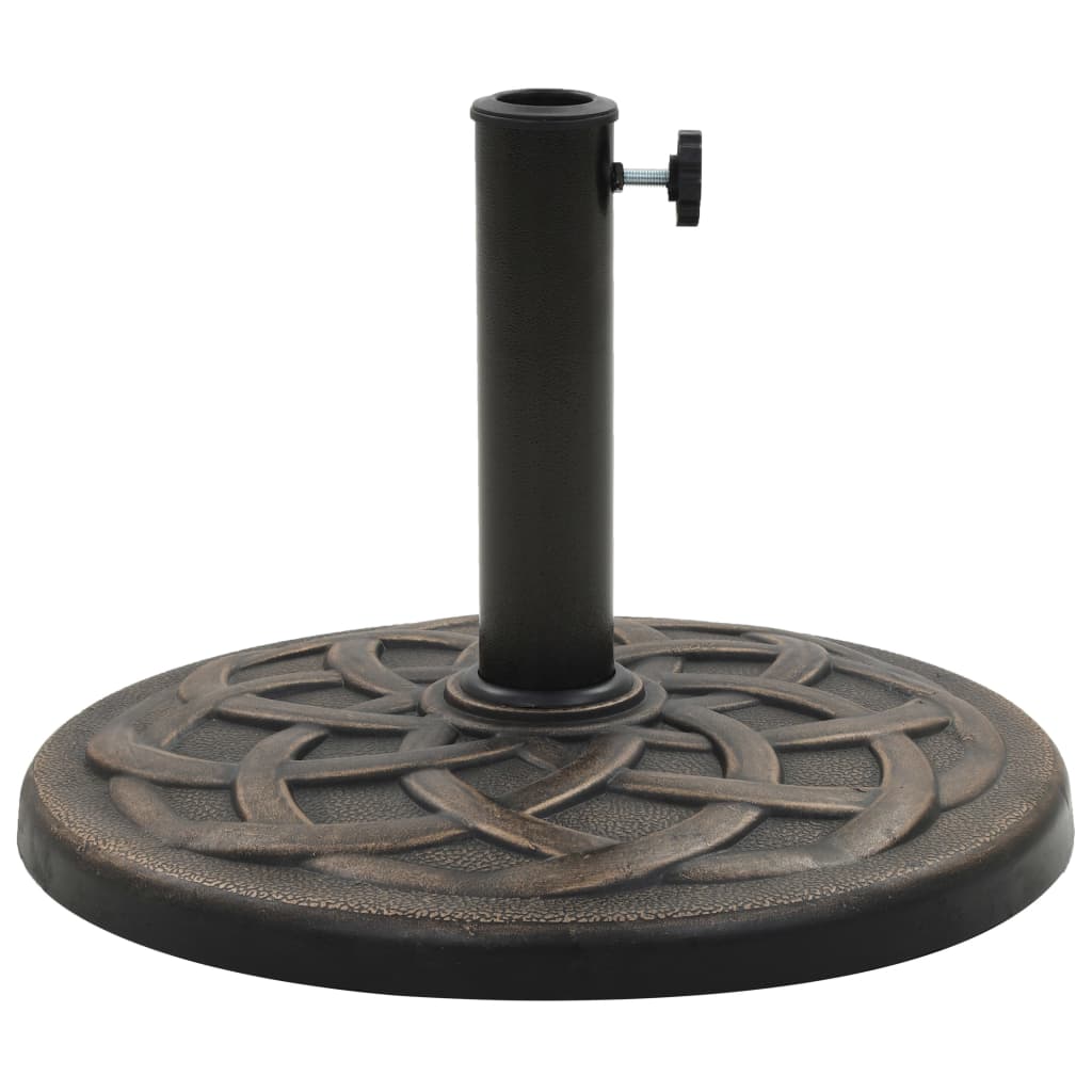 Parasollfot polyresin rund 11 kg bronse
