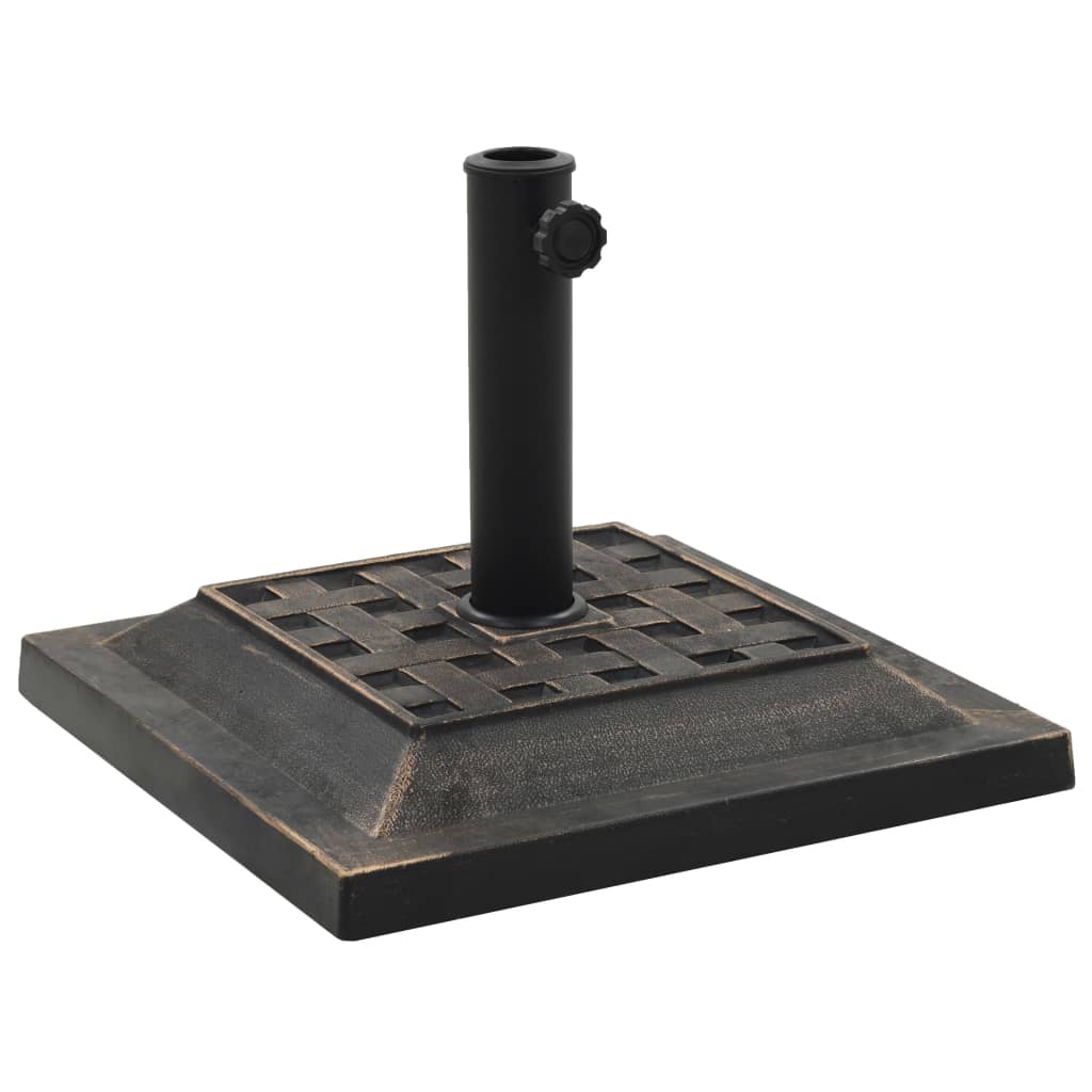 Parasollfot polyresin firkantet 12 kg bronse vidaXL
