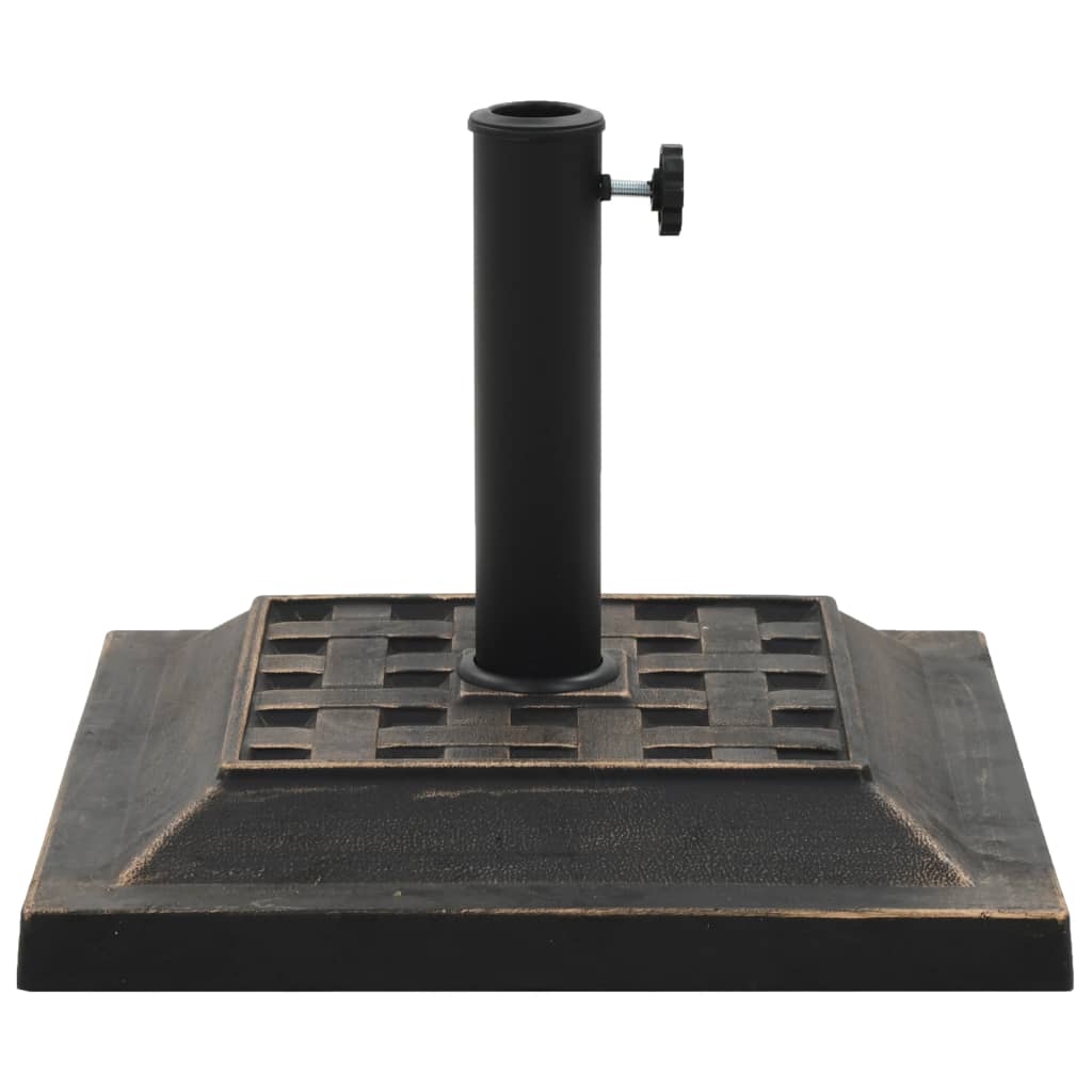 Parasollfot polyresin firkantet 12 kg bronse vidaXL