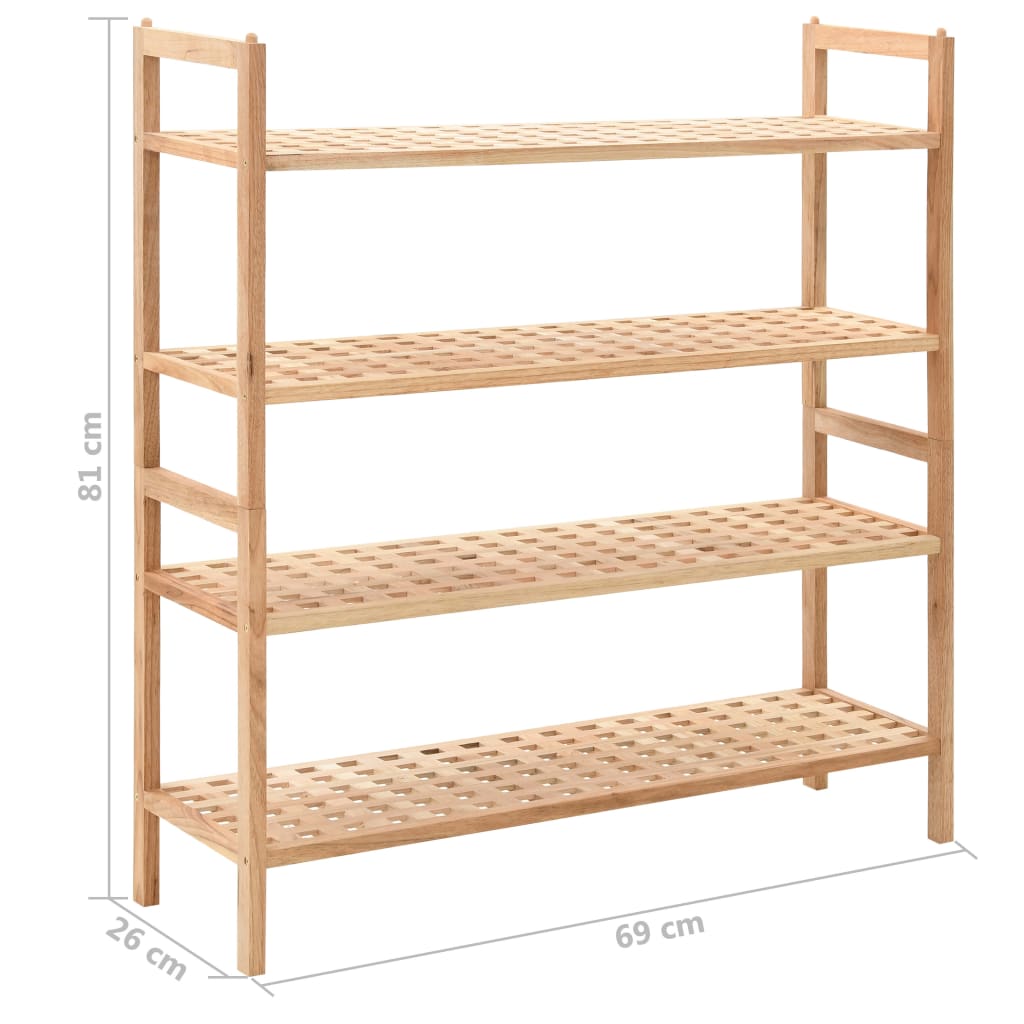 Skohylle heltre valnøtt 69x26x81 cm