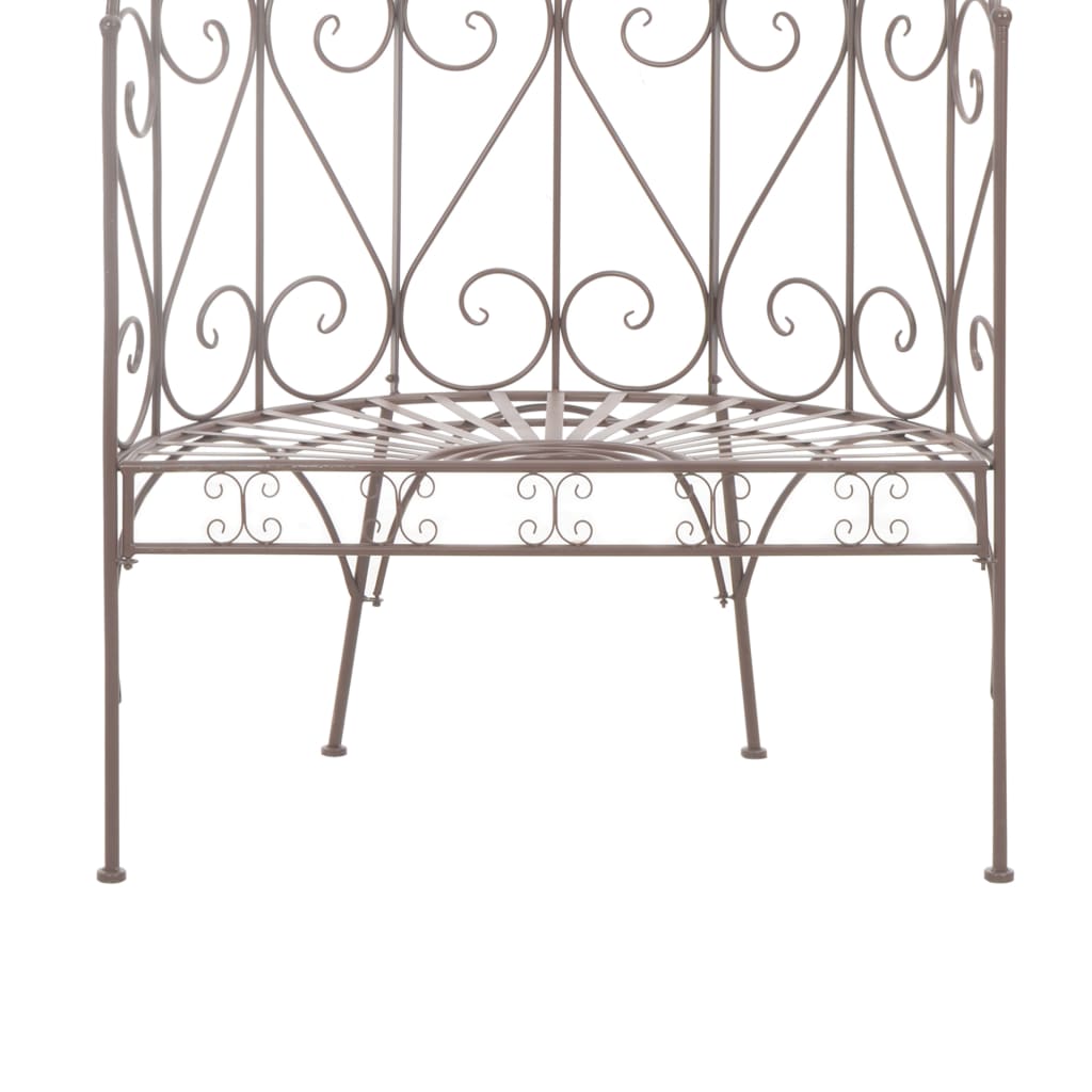 Hagebenk 95 cm jern antikk brun