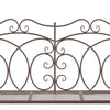 Hagebenk 104 cm jern antikk brun