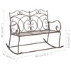 Hagebenk 104 cm jern antikk brun