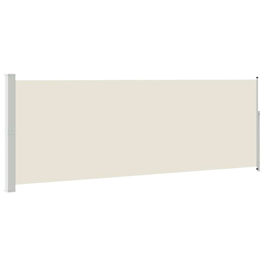 Uttrekkbar sidemarkise 160 x 500 cm kremhvit vidaXL