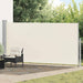 Uttrekkbar sidemarkise 160 x 500 cm kremhvit vidaXL