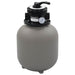 Basseng sandfilter med 4 stillinger ventil grå 350 mm