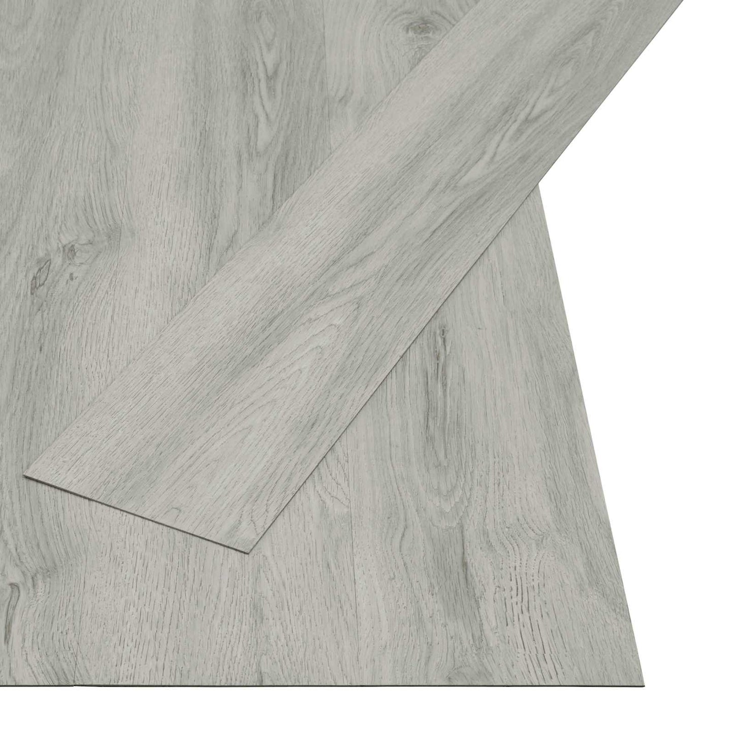 Selvheftende Gulvplank Natur 32 pcs Lysegrå 4,46 m² PVC