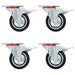 Svinghjul med doble bremser 4 stk 75 mm