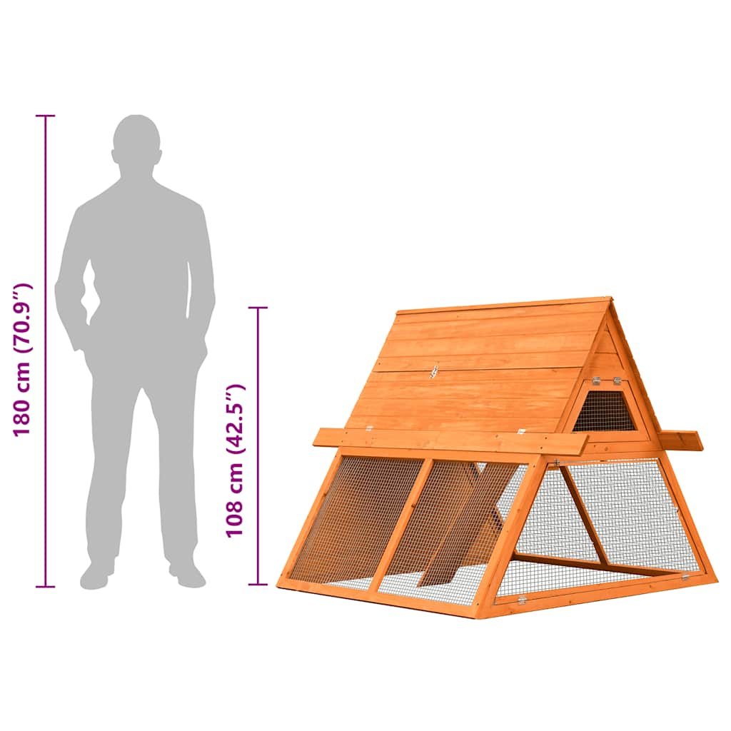 Kaninbur heltre furu og gran 152x128x108 cm