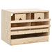 Hekkeboks 2 rom 63x40x45 cm heltre furu