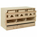 Hekkeboks 3 rom 96x40x45 cm heltre furu