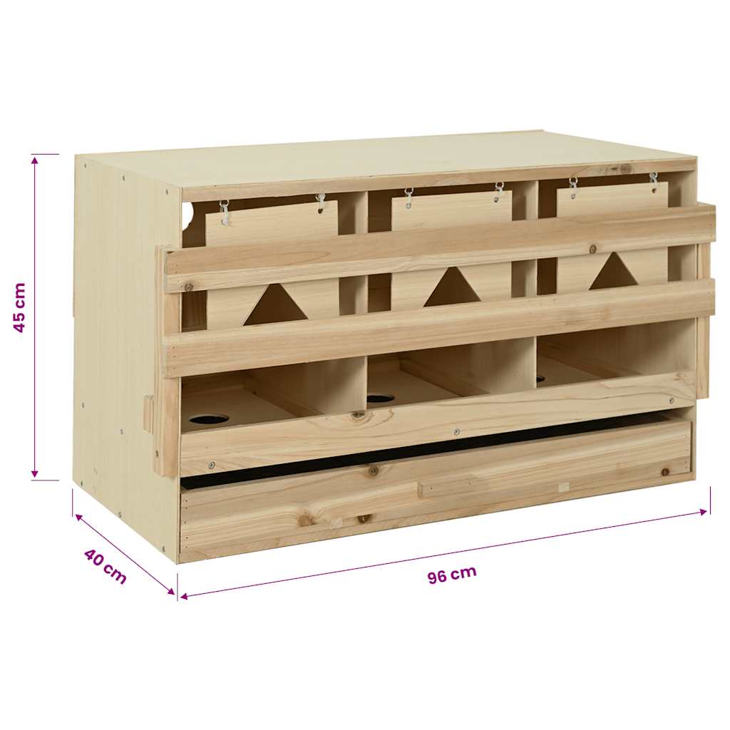 Hekkeboks 3 rom 96x40x45 cm heltre furu
