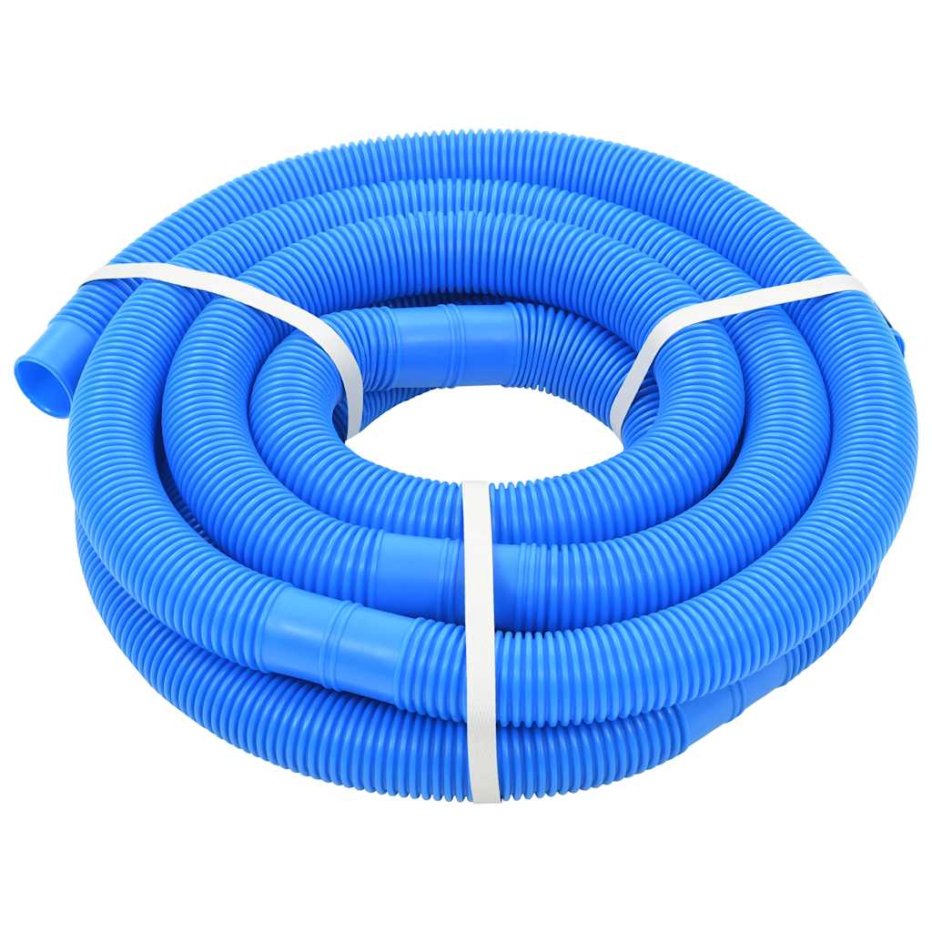 Bassengslange med klemmer blå 38 mm 6 m