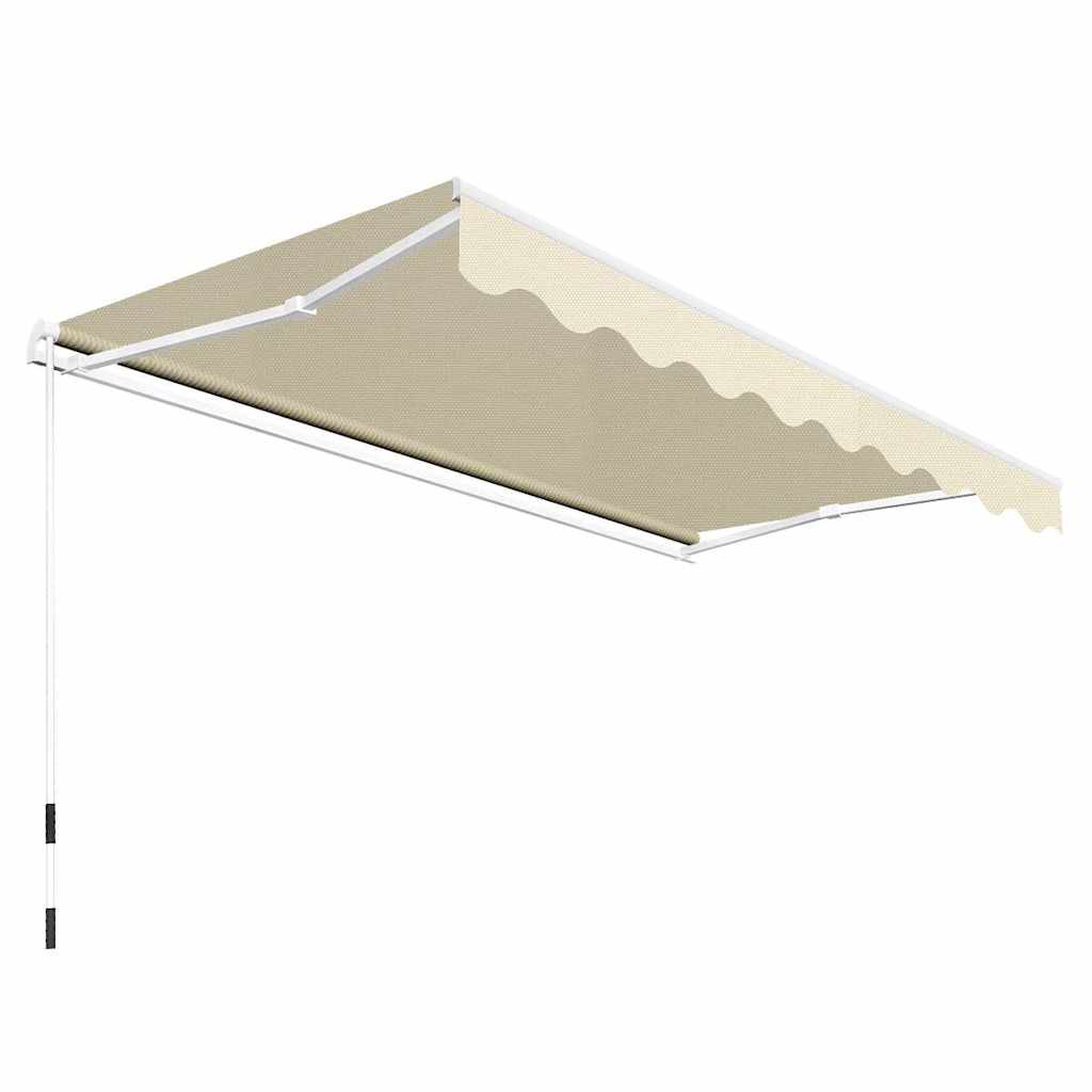 Foldbar markise manuell 300 cm kremhvit vidaXL