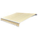Foldbar markise manuell 300 cm gul/hvit vidaXL