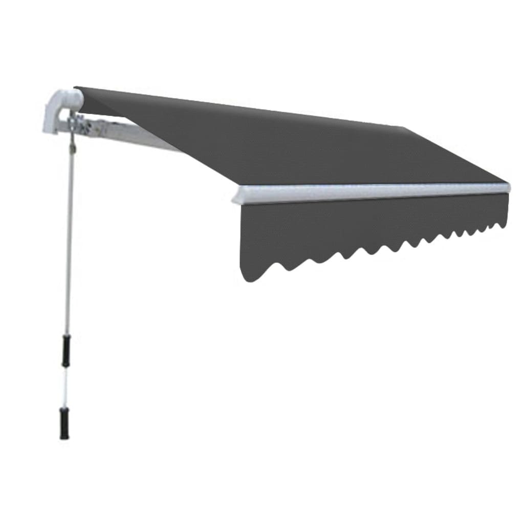 Foldbar markise manuell 300 cm antrasitt vidaXL
