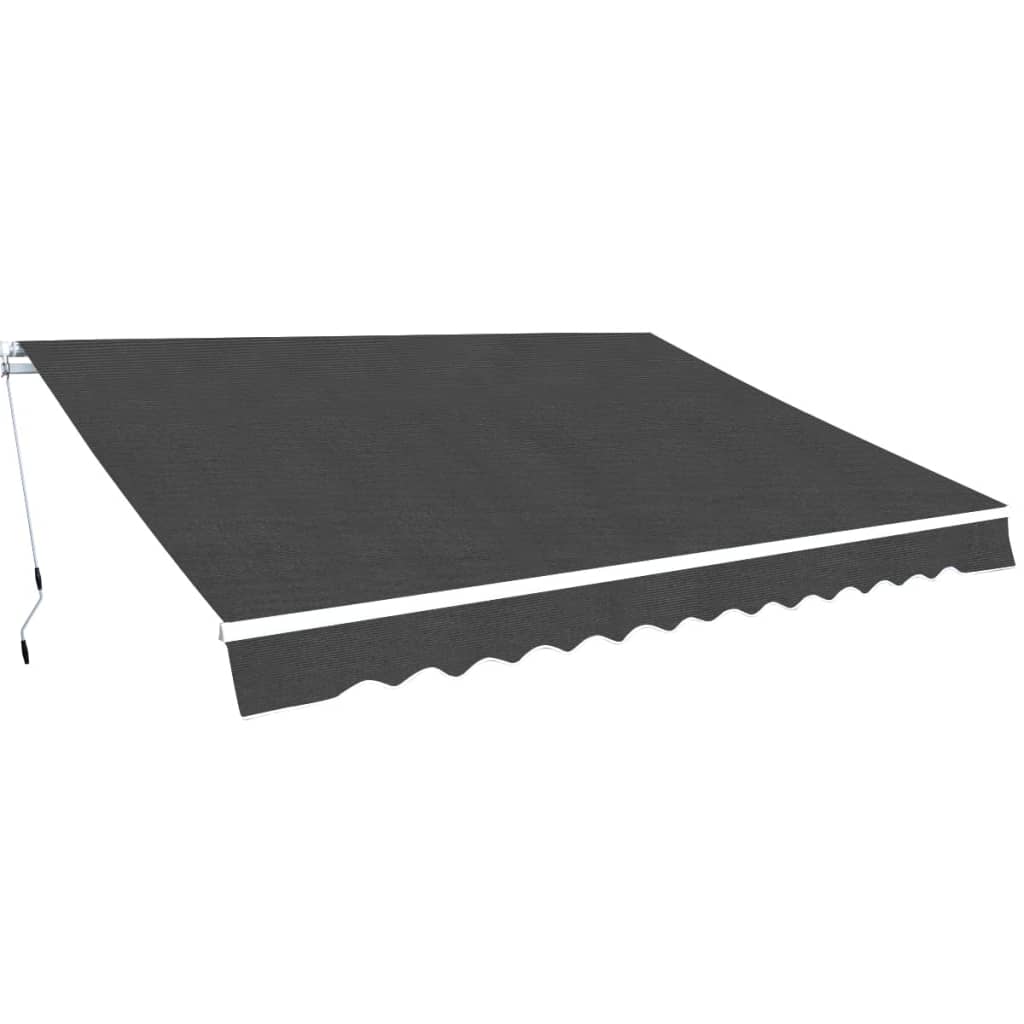 Foldbar markise manuell 350 cm antrasitt