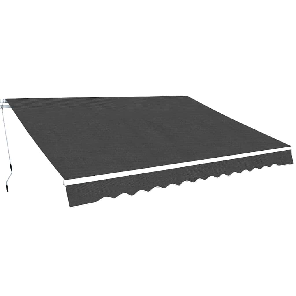 Foldbar markise manuell 350 cm antrasitt vidaXL