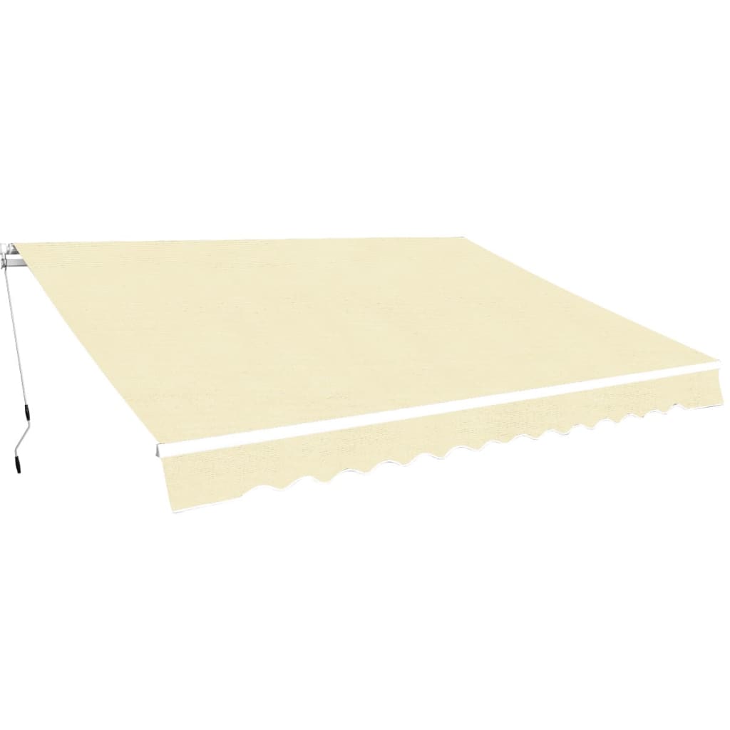 Foldbar markise manuell 400 cm kremhvit