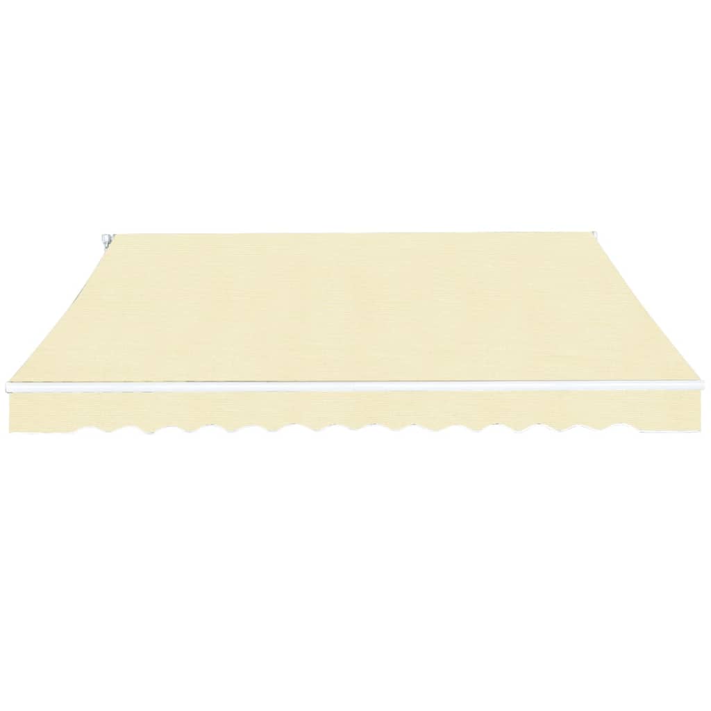 Foldbar markise manuell 400 cm kremhvit