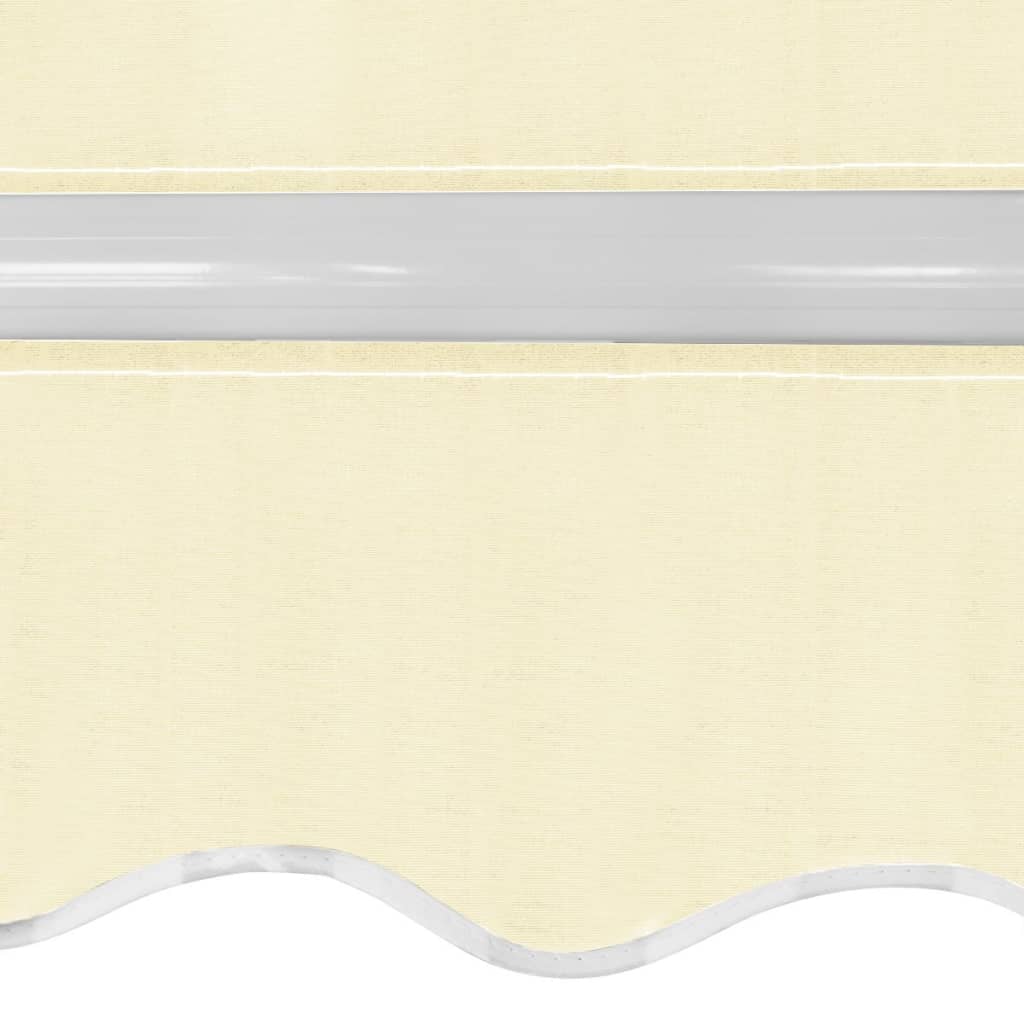 Foldbar markise manuell 400 cm kremhvit