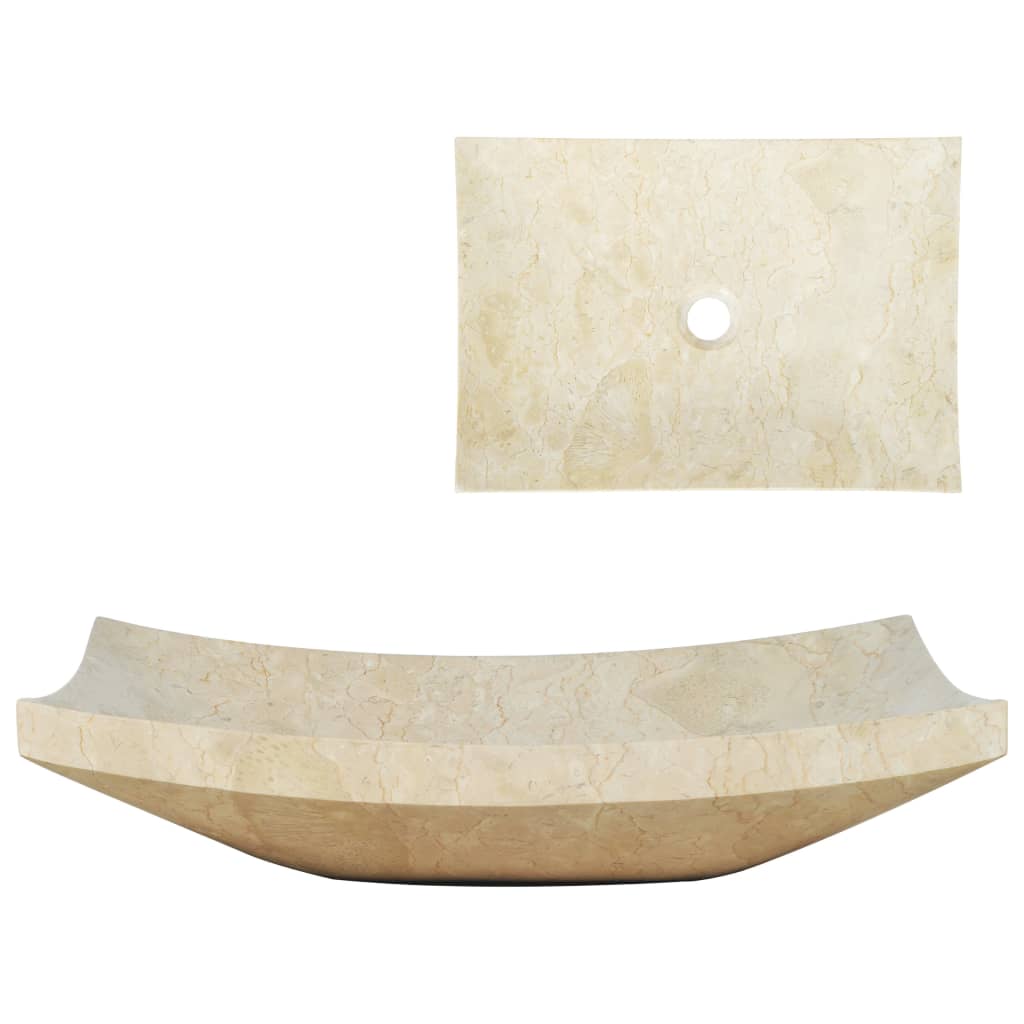 Vask 50x35x12 cm marmor krem