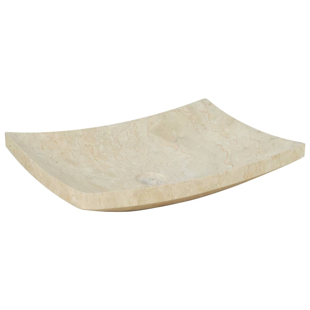 Vask 50x35x12 cm marmor krem