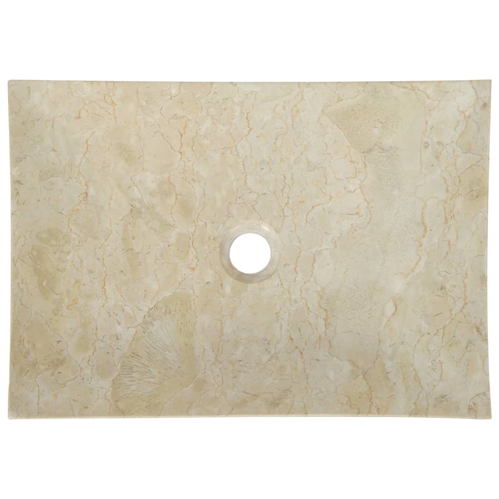 Vask 50x35x12 cm marmor krem