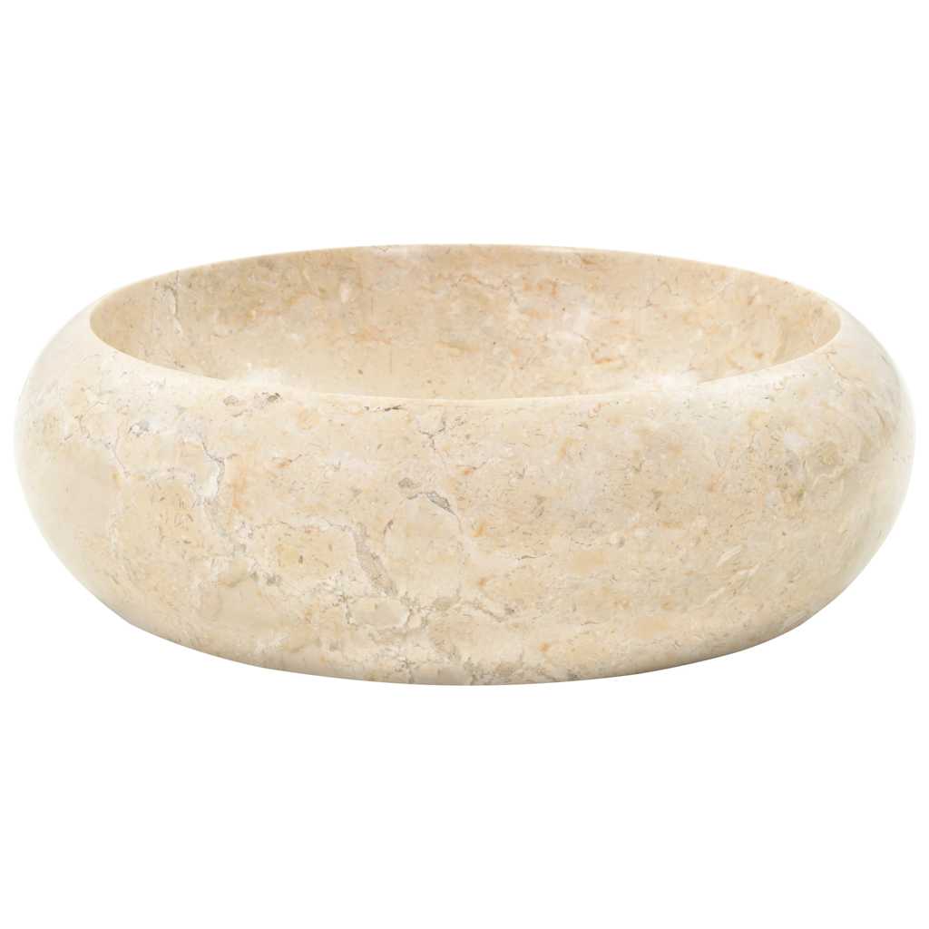 Vask 40x12 cm marmor krem