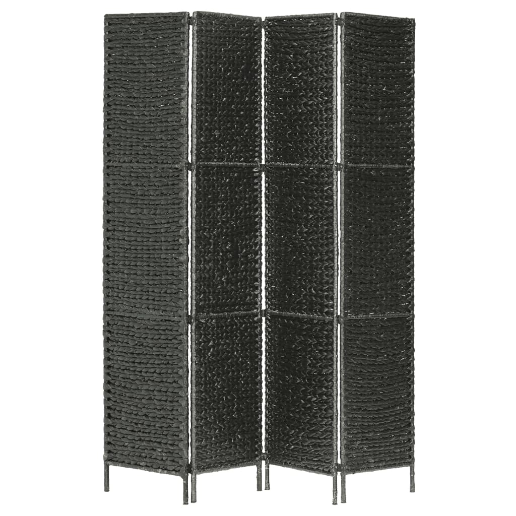 Romdeler med 4 paneler 154x160 cm vannhyacinth svart vidaXL