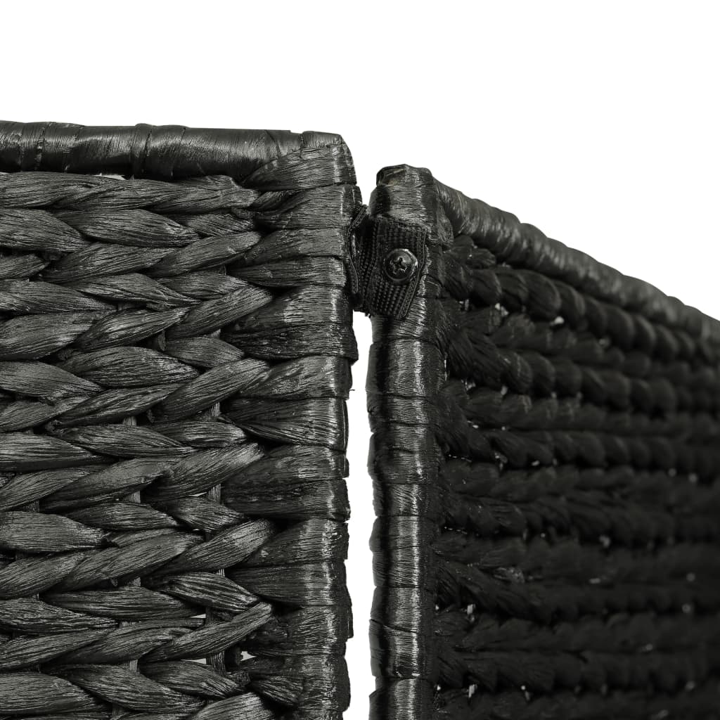 Romdeler med 4 paneler 154x160 cm vannhyacinth svart vidaXL