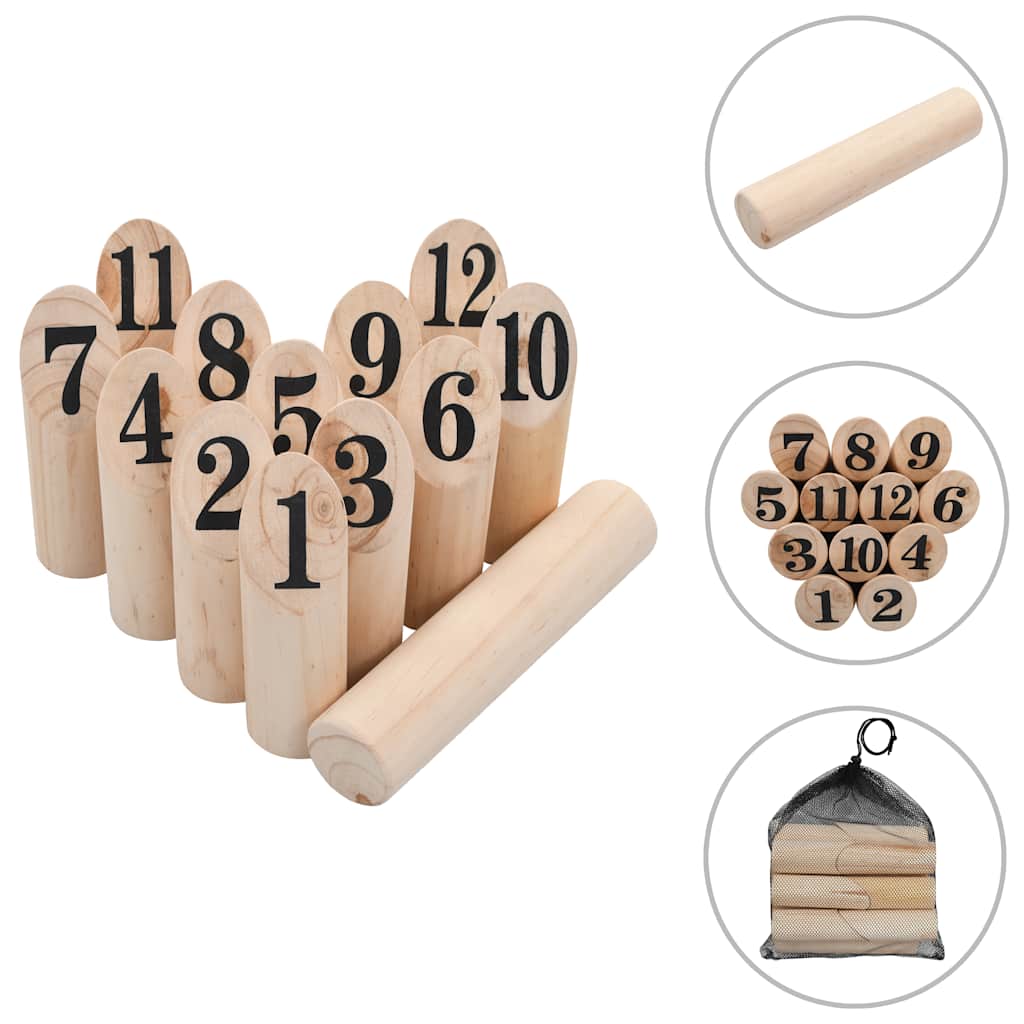 Nummerkubb spillesett tre