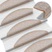 Trappematter 15 stk 56x17x3 cm lysebrune halvrund