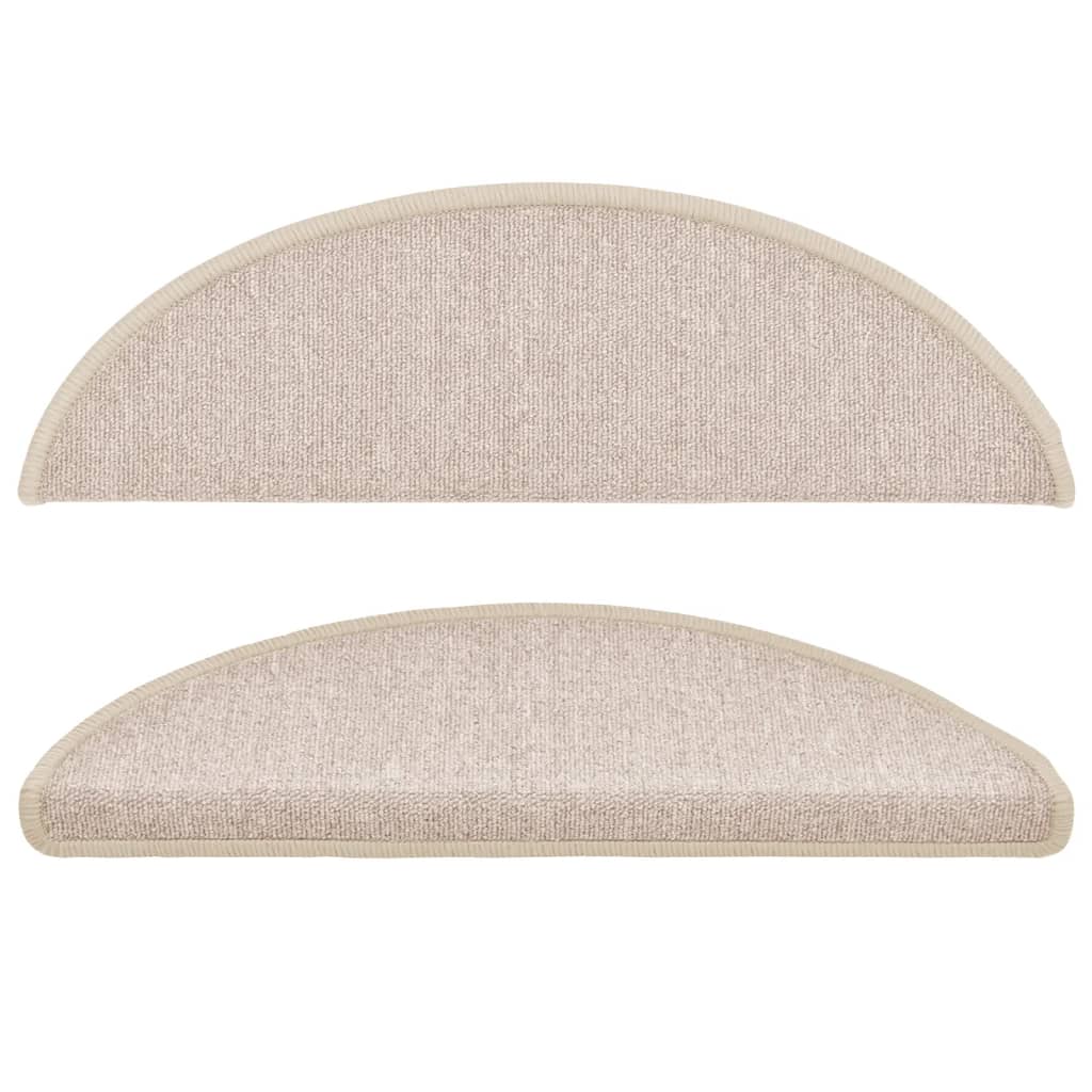 Trappematter 15 stk 56x17x3 cm taupe halvrund
