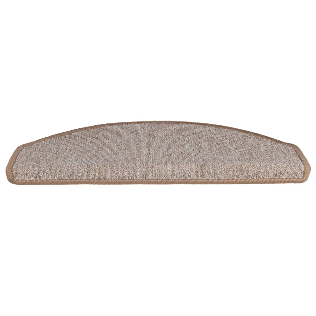Trappematter 15 stk 65x24x4 cm lysebrune halvrund store