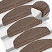 Trappematter 15 stk 65x24x4 cm kaffebrune halvrund store