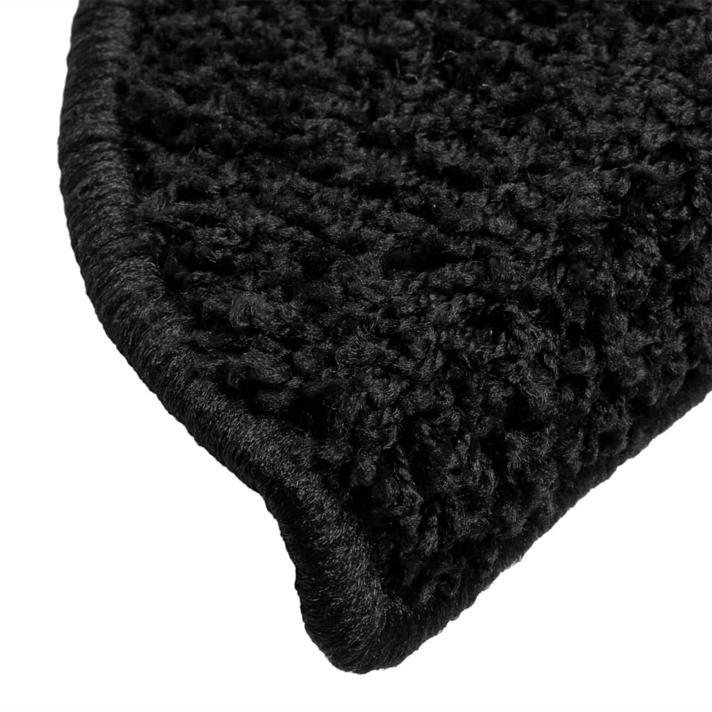 Trappematter 15 stk 56x17x3 cm svarte halvrund