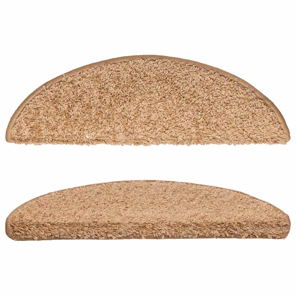 Trappematter 15 stk 56x17x3 cm beige halvrund