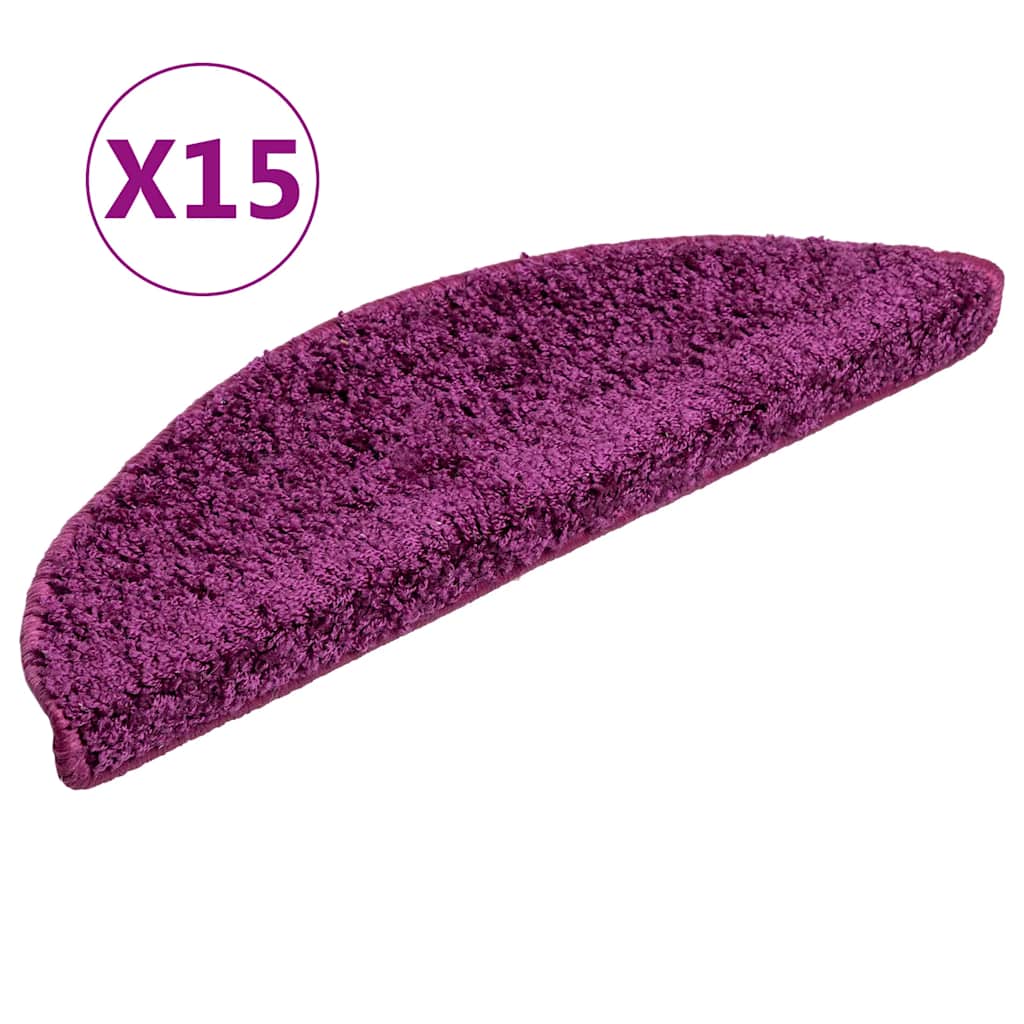 Trappematter 15 stk 56x17x3 cm fiolett halvrund
