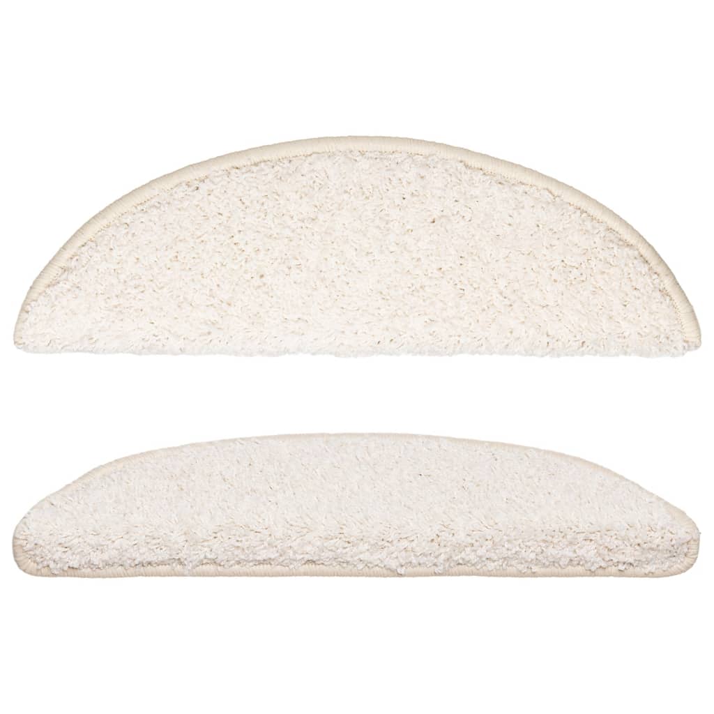 Trappematter 15 stk 56x17x3 cm hvite halvrund