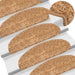 Trappematter 15 stk 65x21x4 cm beige halvrund store