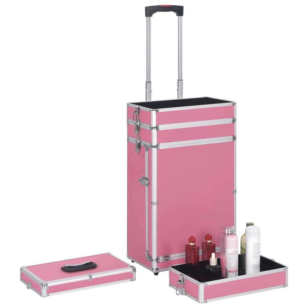Sminketralle aluminium rosa