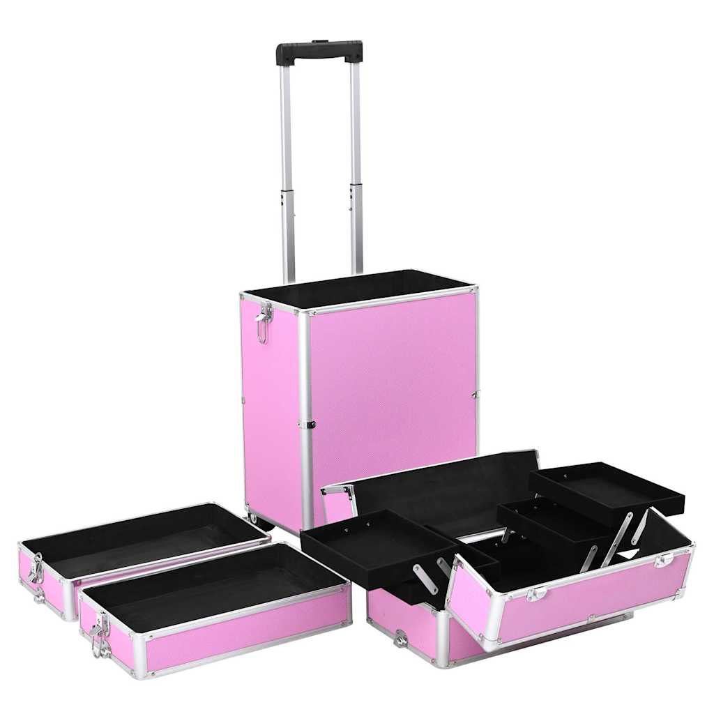 Sminketralle aluminium rosa
